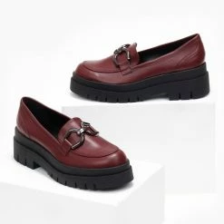 Συμφωνίες 🔔 Loafers Chunky Estil - Μπορντό ⌛ 11 Συμφωνίες 🔔 Loafers Chunky Estil - Μπορντό ⌛ -Sneakers Κατάστημα loafers me psili sola estil 108755 69jy