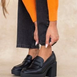 Τοπ 10 👏 The Fashion Project Loafers με τακούνι - Μαύρο ✨