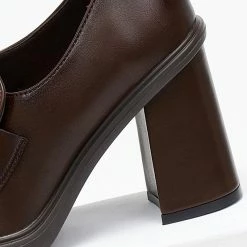 Συμφωνίες 🤩 The Fashion Project Loafers με τακούνι - Καφέ 💯 -Sneakers Κατάστημα loafers me takouni 109289 4csu