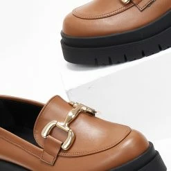 Προϋπολογισμός 🌟 Loafers Chunky με διακοσμητικό Estil - Ταμπά 🛒 -Sneakers Κατάστημα loafers me xruso diakosmitiko estil 108659 0b56