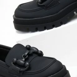 Καλύτερες κριτικές για ❤️ The Fashion Project Loafers Chunky σε ματ χρώματα - Μαύρο 💯 -Sneakers Κατάστημα loafers se mat xrwmata 108741 v7t4