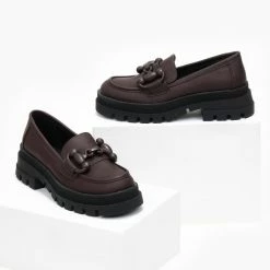 Εξοδος 😀 The Fashion Project Loafers Chunky σε ματ χρώματα - Μπορντό 🤩 -Sneakers Κατάστημα loafers se mat xrwmata 108742 tzr0