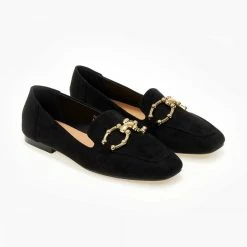 Ολοκαίνουργιο 👏 The Fashion Project Loafers Suede με μεταλλικό διακοσμητικό - Μαύρο 🧨 10 Ολοκαίνουργιο 👏 The Fashion Project Loafers Suede με μεταλλικό διακοσμητικό - Μαύρο 🧨 -Sneakers Κατάστημα loafers suede me metalliko diakosmitiko 105527 56ff