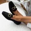 Ολοκαίνουργιο 👏 The Fashion Project Loafers Suede με μεταλλικό διακοσμητικό - Μαύρο 🧨 -Sneakers Κατάστημα loafers suede me metalliko diakosmitiko 105527 jkyv