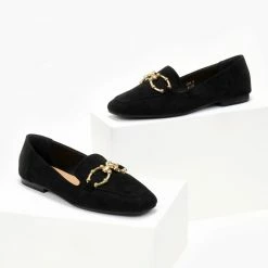 Ολοκαίνουργιο 👏 The Fashion Project Loafers Suede με μεταλλικό διακοσμητικό - Μαύρο 🧨 13 Ολοκαίνουργιο 👏 The Fashion Project Loafers Suede με μεταλλικό διακοσμητικό - Μαύρο 🧨 -Sneakers Κατάστημα loafers suede me metalliko diakosmitiko 105527 oxmw