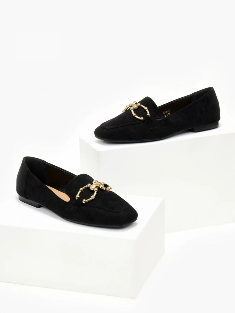 Ολοκαίνουργιο 👏 The Fashion Project Loafers Suede με μεταλλικό διακοσμητικό - Μαύρο 🧨 8 Ολοκαίνουργιο 👏 The Fashion Project Loafers Suede με μεταλλικό διακοσμητικό - Μαύρο 🧨 - Image 6