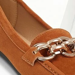 Προώθηση ⭐ The Fashion Project Loafers Suede με μεταλλικό σχέδιο - Ταμπά ⌛ -Sneakers Κατάστημα loafers suede me metalliko sxedio 106509 il70