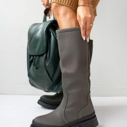 Φτηνός ⌛ The Fashion Project Μπότες Chunky σε ματ χρώματα - Λαδί ❤️