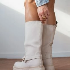 Φτηνός 👏 The Fashion Project Μπότες Chunky με αλυσίδα - Μπεζ ✨ -Sneakers Κατάστημα mat mpotes me alusida sto idio xrwma 95073 h3k3