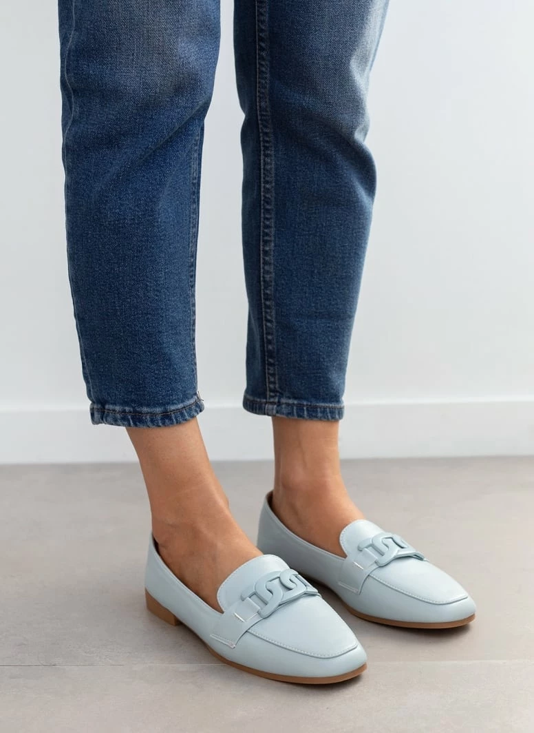 Προώθηση 😀 The Fashion Project Loafers με ματ διακοσμητικό στο ίδιο χρώμα - Γαλάζιο 💯 9 Προώθηση 😀 The Fashion Project Loafers με ματ διακοσμητικό στο ίδιο χρώμα - Γαλάζιο 💯 - Image 7