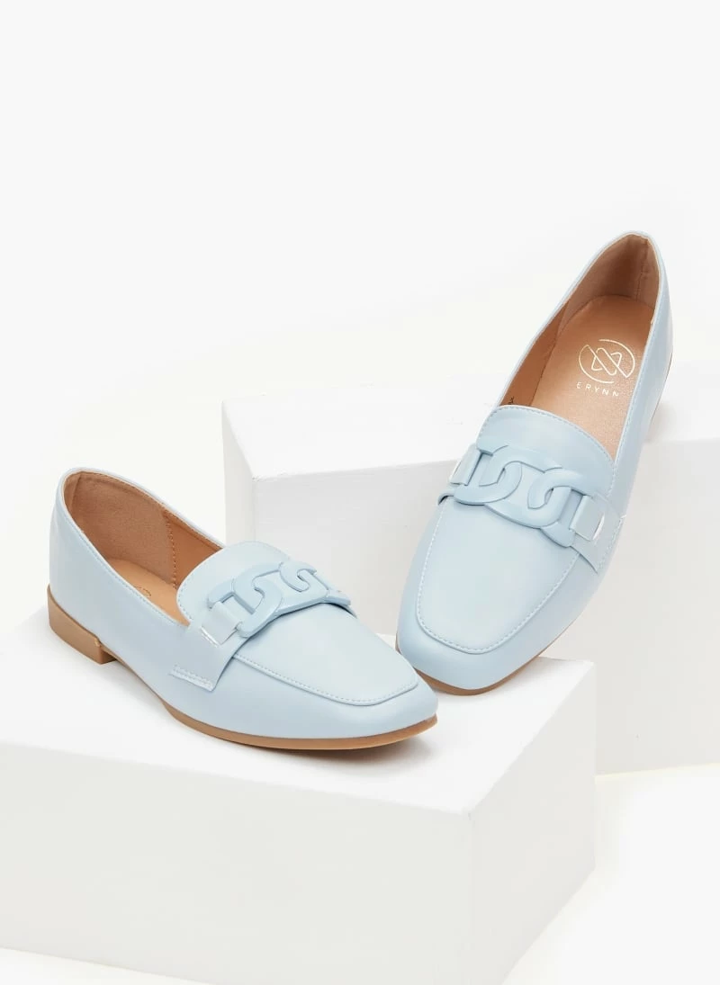 Προώθηση 😀 The Fashion Project Loafers με ματ διακοσμητικό στο ίδιο χρώμα - Γαλάζιο 💯 7 Προώθηση 😀 The Fashion Project Loafers με ματ διακοσμητικό στο ίδιο χρώμα - Γαλάζιο 💯 - Image 5