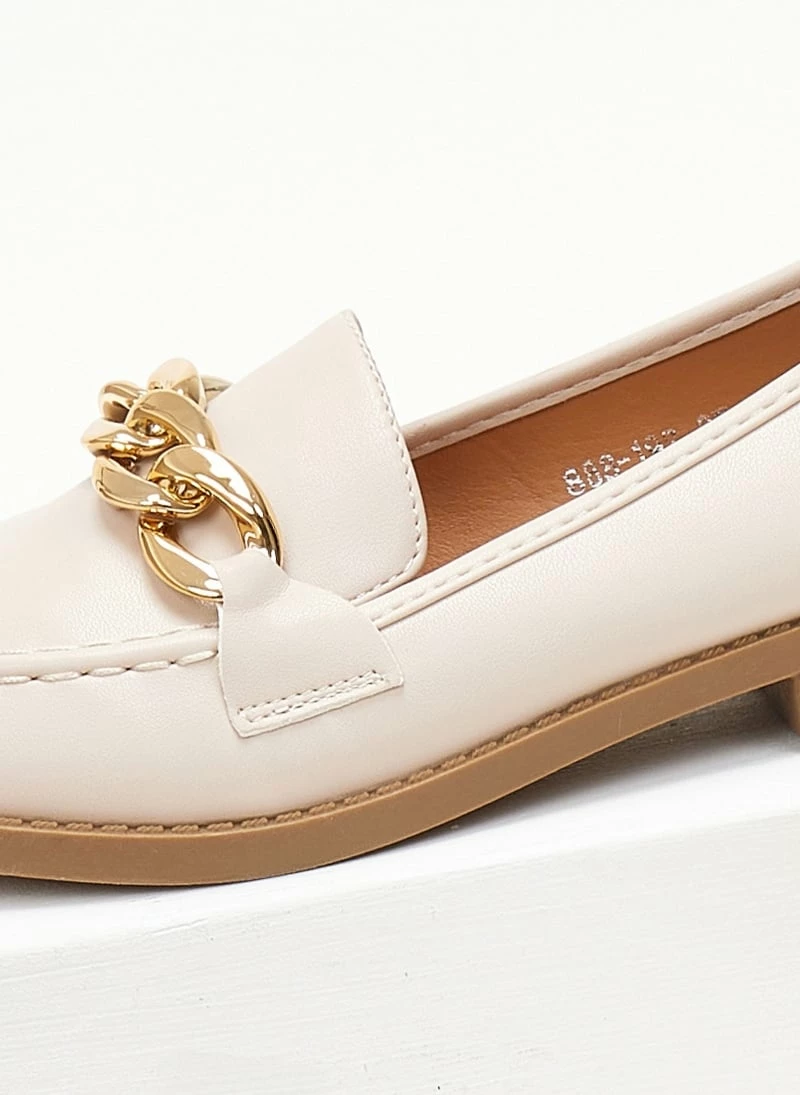 Flash Sale 🌟 The Fashion Project Loafers με ραφή και αλυσίδα - Μπεζ 👏 8 Flash Sale 🌟 The Fashion Project Loafers με ραφή και αλυσίδα - Μπεζ 👏 - Image 6