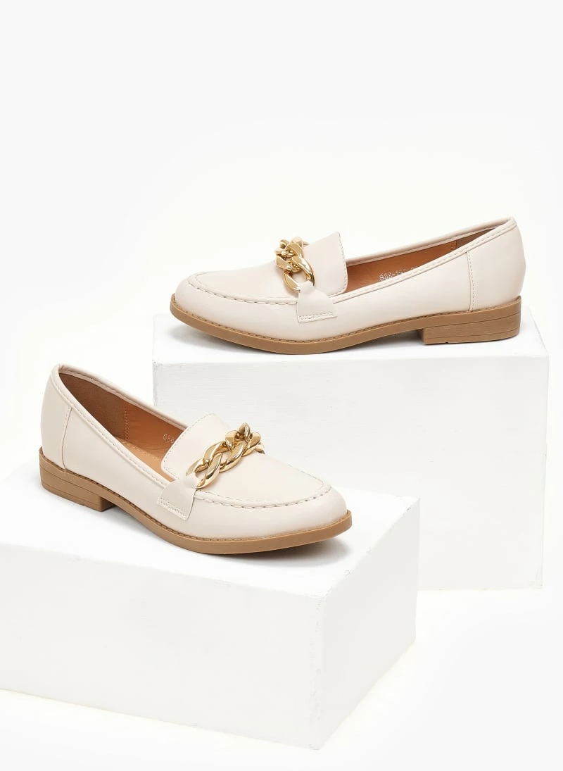 Flash Sale 🌟 The Fashion Project Loafers με ραφή και αλυσίδα - Μπεζ 👏 9 Flash Sale 🌟 The Fashion Project Loafers με ραφή και αλυσίδα - Μπεζ 👏 - Image 7