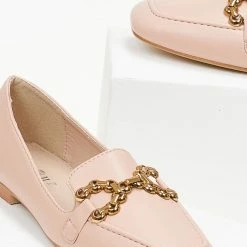 Νέος 👍 The Fashion Project Loafers σε καρέ γραμμή με εξωτερική ραφή - Ροζ 🧨 -Sneakers Κατάστημα mokasinia se kare grammi me ekswteriki rafi 100033 37p7