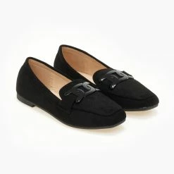 Το φθηνότερο 💯 The Fashion Project Loafers Suede με μεταλλικό διακοσμητικό - Μαύρο 🔔 -Sneakers Κατάστημα mokasinia suede me metalliko diakosmitiko 107234 7ond