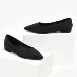 Εκπτωση 🧨 The Fashion Project Μπαλαρίνες μυτερές με Strass - Μαύρο 🛒 -Sneakers Κατάστημα mpalarines muteres me strass 107256 a4kc