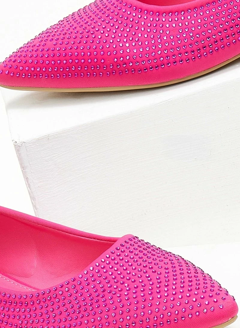 Νέος ✨ The Fashion Project Μπαλαρίνες μυτερές με Strass - Φούξια 😀 5 Νέος ✨ The Fashion Project Μπαλαρίνες μυτερές με Strass - Φούξια 😀 - Image 3