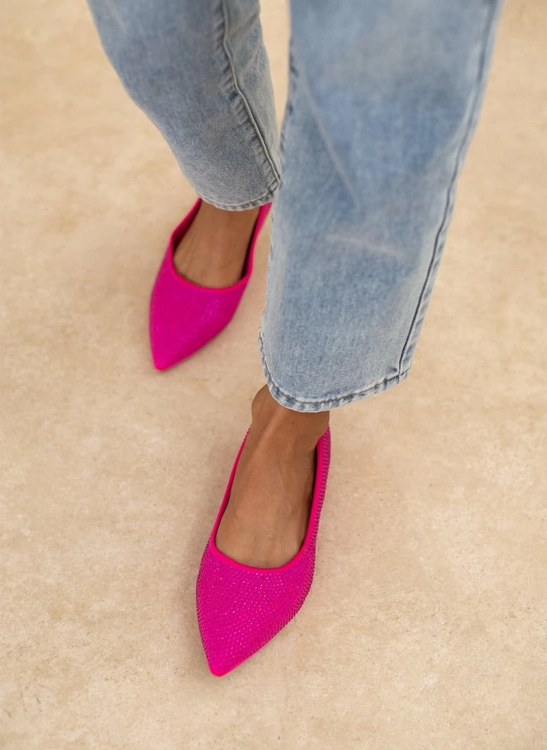 Νέος ✨ The Fashion Project Μπαλαρίνες μυτερές με Strass - Φούξια 😀 6 Νέος ✨ The Fashion Project Μπαλαρίνες μυτερές με Strass - Φούξια 😀 - Image 4