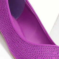 Flash Sale 🤩 The Fashion Project Μπαλαρίνες μυτερές με Strass - Μωβ 😀 -Sneakers Κατάστημα mpalarines muteres me strass 107259 9yfk