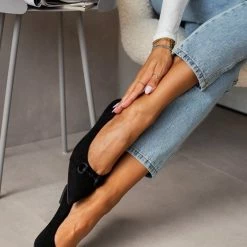 Συμφωνίες ❤️ The Fashion Project Μπαλαρίνες μυτερές με σχέδιο - Μαύρο 🥰 -Sneakers Κατάστημα mpalarines muteres me sxedio 106630 8774