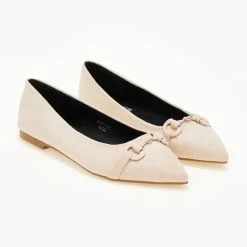 Καλύτερη πώληση 🤩 The Fashion Project Μπαλαρίνες μυτερές με σχέδιο - Μπεζ ⌛ -Sneakers Κατάστημα mpalarines muteres me sxedio 106631 b6lm