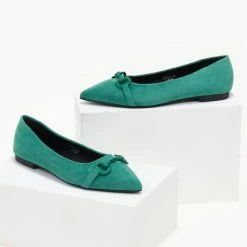 ΧΟΝΔΡΙΚΟ ΕΜΠΟΡΙΟ 👏 The Fashion Project Μπαλαρίνες μυτερές με σχέδιο - Πράσινο 🎉 -Sneakers Κατάστημα mpalarines muteres me sxedio 106633 ki5y