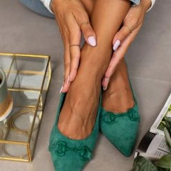 ΧΟΝΔΡΙΚΟ ΕΜΠΟΡΙΟ 👏 The Fashion Project Μπαλαρίνες μυτερές με σχέδιο - Πράσινο 🎉 -Sneakers Κατάστημα mpalarines muteres me sxedio 106633 nyvy