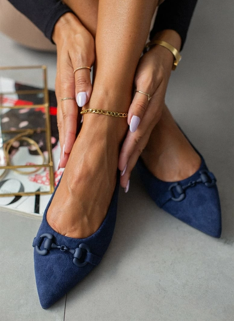 Εξοδος 👍 The Fashion Project Μπαλαρίνες μυτερές με σχέδιο - Μπλε σκούρο 👍 6 Εξοδος 👍 The Fashion Project Μπαλαρίνες μυτερές με σχέδιο - Μπλε σκούρο 👍 - Image 4