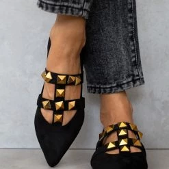 Η καλύτερη συμφωνία 😉 Μπαλαρίνες μυτερές με τρουκς Estil - Μαύρο ⌛ -Sneakers Κατάστημα mpalarines muteres me trouks estil 108943 buc9