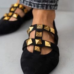 Η καλύτερη συμφωνία 😉 Μπαλαρίνες μυτερές με τρουκς Estil - Μαύρο ⌛ -Sneakers Κατάστημα mpalarines muteres me trouks estil 108943 h1nw