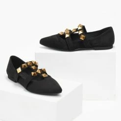 Η καλύτερη συμφωνία 😉 Μπαλαρίνες μυτερές με τρουκς Estil - Μαύρο ⌛ -Sneakers Κατάστημα mpalarines muteres me trouks estil 108943 pll9