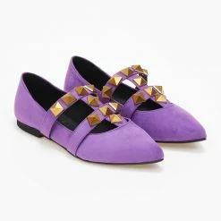 Συμφωνίες 🔥 Μπαλαρίνες μυτερές με τρουκς Estil - Μωβ ✔️ -Sneakers Κατάστημα mpalarines muteres me trouks estil 108944 v7ah