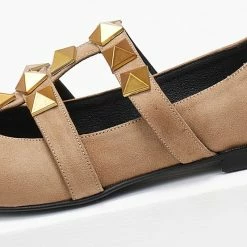 Εξοδος 🌟 Μπαλαρίνες μυτερές με τρουκς Estil - Τάουπε 🔔 -Sneakers Κατάστημα mpalarines muteres me trouks estil 108945 1x83 1