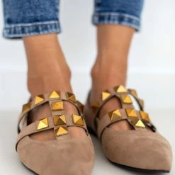 Εξοδος 🌟 Μπαλαρίνες μυτερές με τρουκς Estil - Τάουπε 🔔 -Sneakers Κατάστημα mpalarines muteres me trouks estil 108945 egia