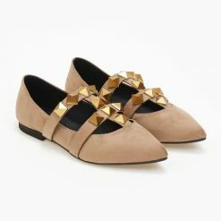 Εξοδος 🌟 Μπαλαρίνες μυτερές με τρουκς Estil - Τάουπε 🔔 -Sneakers Κατάστημα mpalarines muteres me trouks estil 108945 wl7v