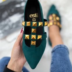 Αγορά 👏 Μπαλαρίνες μυτερές με τρουκς Estil - Κυπαρισσί 🌟