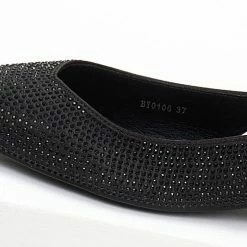 Αγορά 👍 The Fashion Project Μπαλαρίνες μυτερές σατέν με Lace Up δέσιμο - Μαύρο 🧨 -Sneakers Κατάστημα mpalarines muteres saten me lace up desimo 106504 fjir