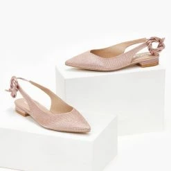 Καλύτερη πώληση 😉 The Fashion Project Μπαλαρίνες μυτερές σατέν με Lace Up δέσιμο - Χαλκός 🔥 -Sneakers Κατάστημα mpalarines muteres saten me lace up desimo 106505 5i9i