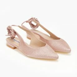 Καλύτερη πώληση 😉 The Fashion Project Μπαλαρίνες μυτερές σατέν με Lace Up δέσιμο - Χαλκός 🔥 -Sneakers Κατάστημα mpalarines muteres saten me lace up desimo 106505 cdis