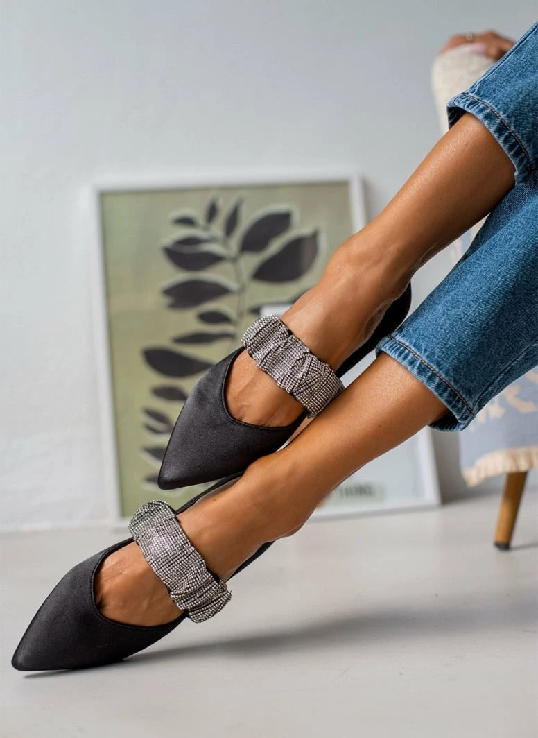 Καλύτερη πώληση ⌛ The Fashion Project Μπαλαρίνες σατέν με Strass φάσα - Μαύρο 💯 3 Καλύτερη πώληση ⌛ The Fashion Project Μπαλαρίνες σατέν με Strass φάσα - Μαύρο 💯