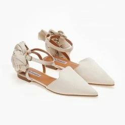 Τοπ 10 🤩 The Fashion Project Μπαλαρίνες Suede με Lace Up δέσιμο - Μπεζ 👏 -Sneakers Κατάστημα mpalarines suede me lace up desimo 103382 kfw4