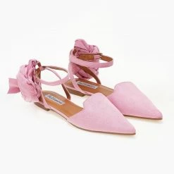 Η καλύτερη συμφωνία 🔔 The Fashion Project Μπαλαρίνες Suede με Lace Up δέσιμο - Ροζ ✨ -Sneakers Κατάστημα mpalarines suede me lace up desimo 103383 r2w8