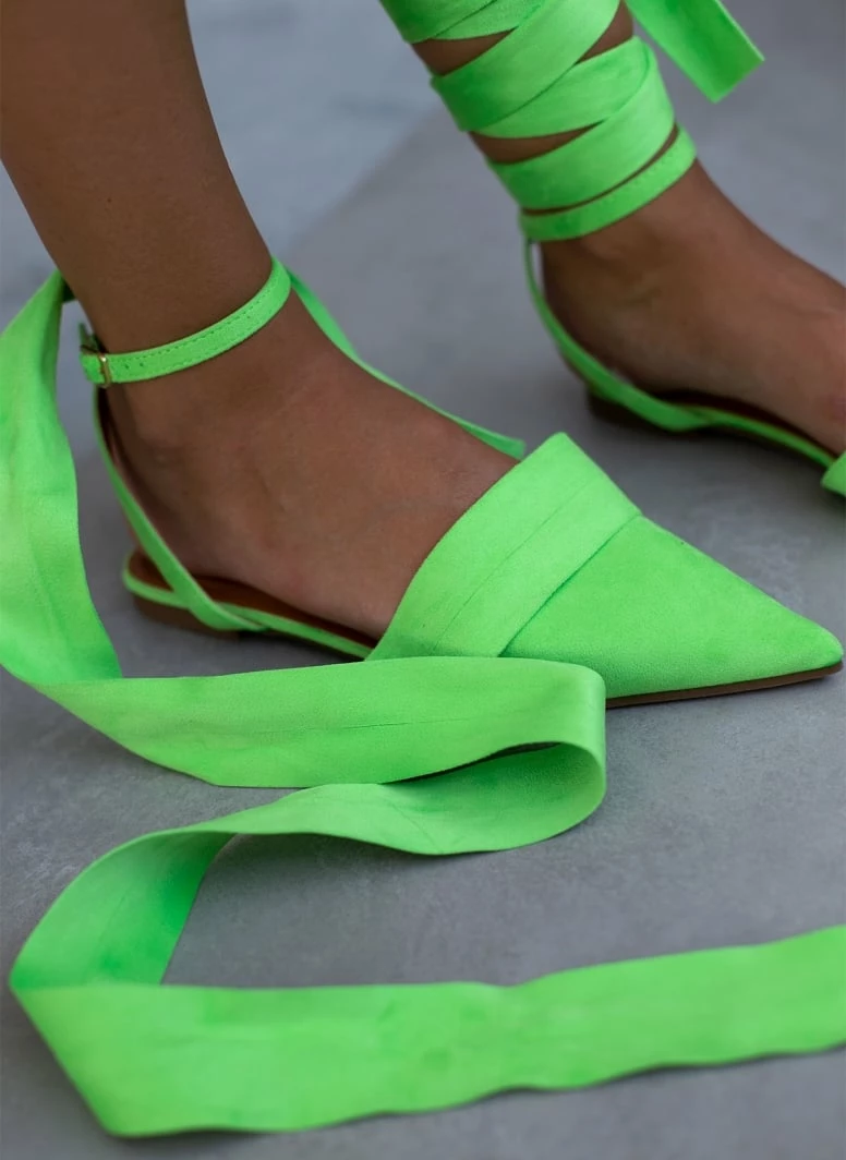 Συμφωνίες 🌟 The Fashion Project Μπαλαρίνες Suede με Lace Up δέσιμο - Λαχανί ❤️ 10 Συμφωνίες 🌟 The Fashion Project Μπαλαρίνες Suede με Lace Up δέσιμο - Λαχανί ❤️ - Image 8