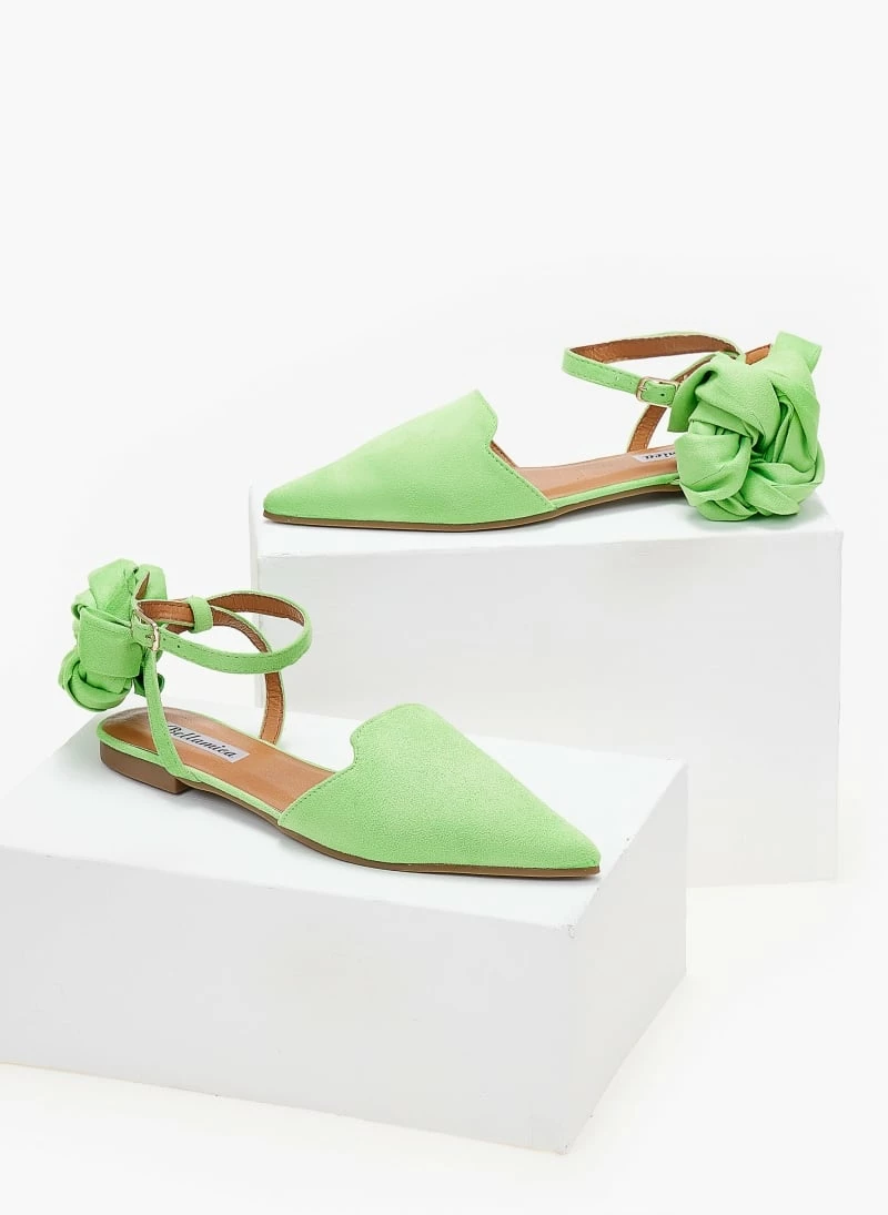 Συμφωνίες 🌟 The Fashion Project Μπαλαρίνες Suede με Lace Up δέσιμο - Λαχανί ❤️ 6 Συμφωνίες 🌟 The Fashion Project Μπαλαρίνες Suede με Lace Up δέσιμο - Λαχανί ❤️ - Image 4