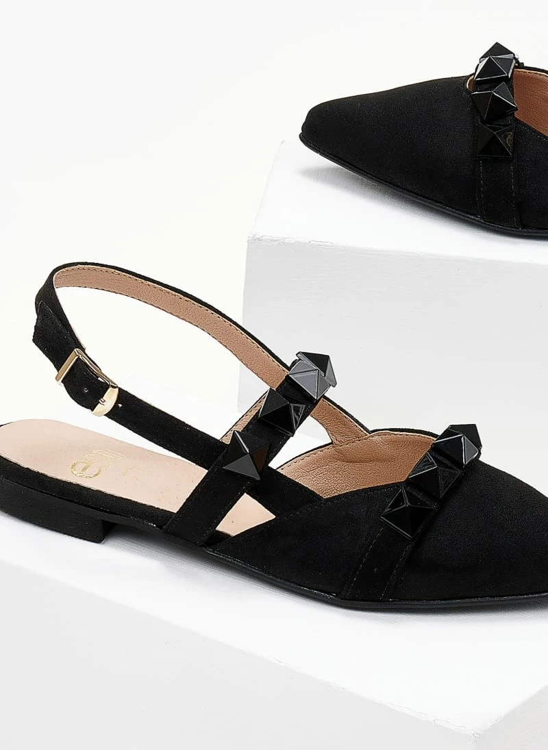 Ολοκαίνουργιο 🔥 Μπαλαρίνες Suede μυτερές με τρουκς Estil - Μαύρο ✨ 5 Ολοκαίνουργιο 🔥 Μπαλαρίνες Suede μυτερές με τρουκς Estil - Μαύρο ✨ - Image 3