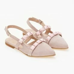 Αγορά 🌟 Μπαλαρίνες Suede μυτερές με τρουκς Estil - Nude 🎁 -Sneakers Κατάστημα mpalarines suede muteres me trouks 103819 h3t3