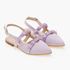 Φτηνός 😀 Μπαλαρίνες Suede μυτερές με τρουκς Estil - Λιλά 🔥 -Sneakers Κατάστημα mpalarines suede muteres me trouks 103820 ew2w