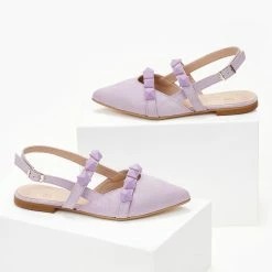 Φτηνός 😀 Μπαλαρίνες Suede μυτερές με τρουκς Estil - Λιλά 🔥 -Sneakers Κατάστημα mpalarines suede muteres me trouks 103820 yp9g