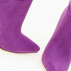 Συμφωνίες 👏 The Fashion Project Μπότες 3/4 Suede - Μωβ 🥰 -Sneakers Κατάστημα mpotakia suede me soures 105693 ymkp