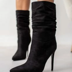 Κουπόνι ✔️ The Fashion Project Μπότες 3/4 Suede - Μαύρο ❤️ -Sneakers Κατάστημα mpotes 34 suede 105690 mue2